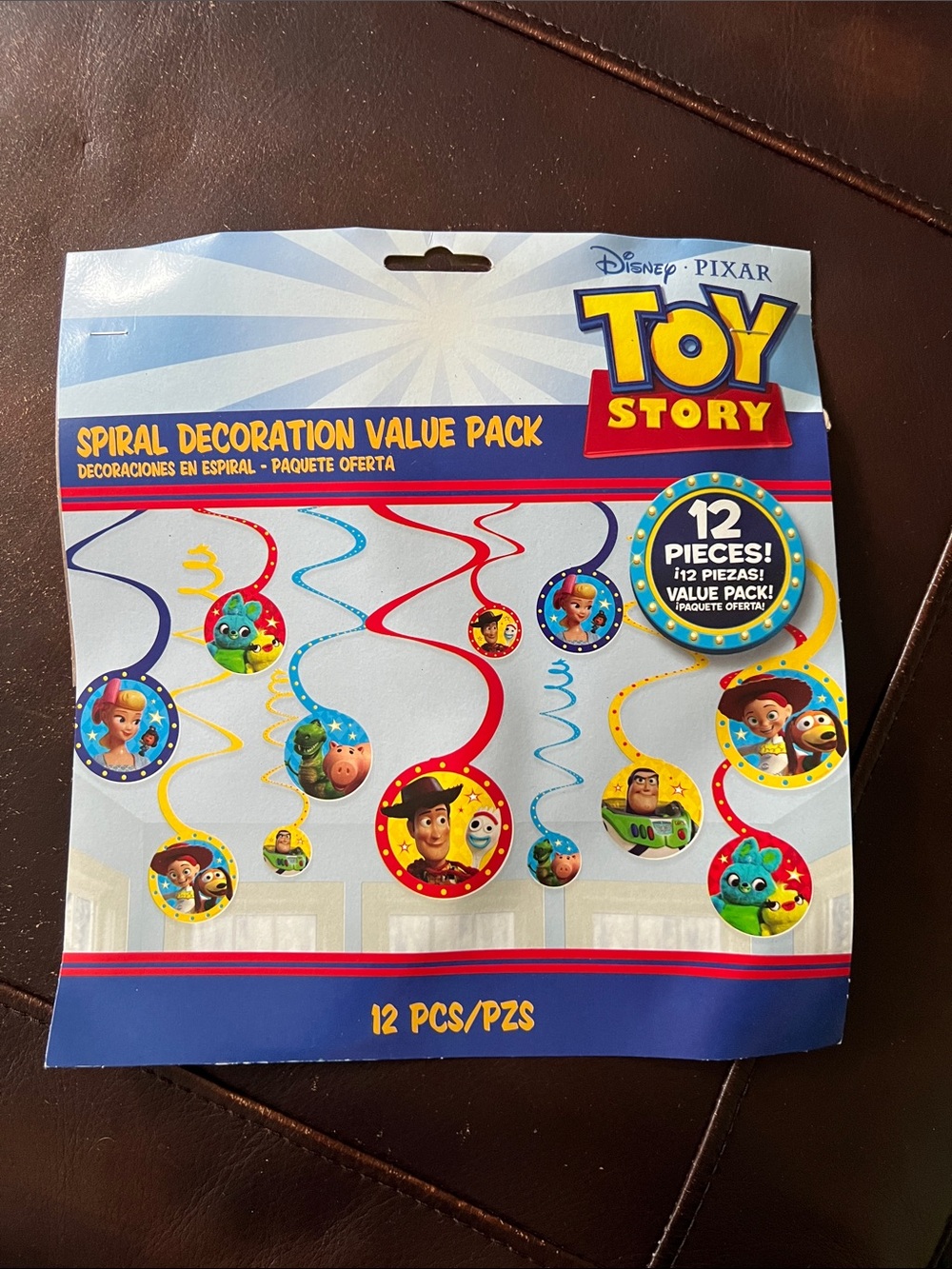 Disney Toy Story Spiral Party Decorations - Red, Blue, Yellow